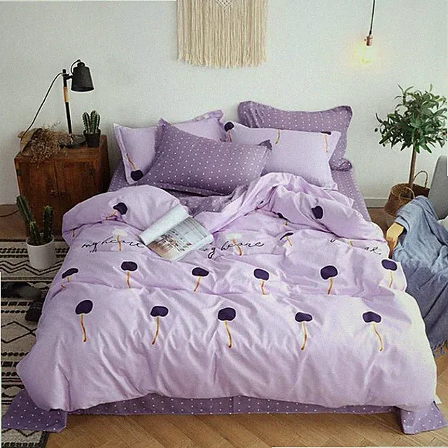 3D Purple Vegetables ZHUA90 Bed Pillowcases Quilt Duvet Cover Set Queen King Zoe