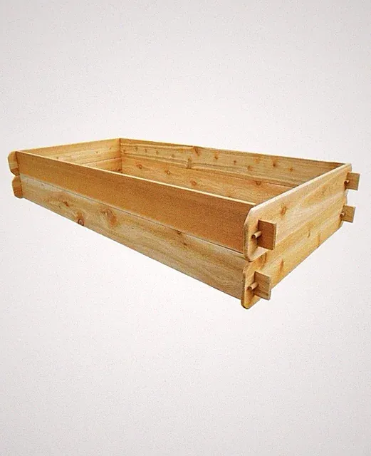 Deep Raised Garden Bed Cedar Planter Gardening Kit Vegetable