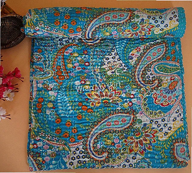 Handmade beautiful cotton quilts Bohemian sofa throw pet printed blankets