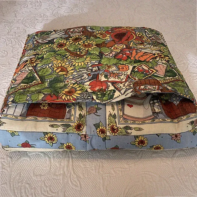 Handmade Quilted Reversible Throw Blanket Garden Susan Winget Pattern Grannycore