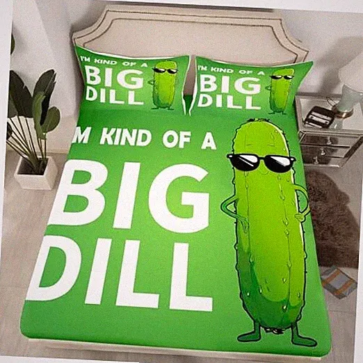 Kids Pickles Fitted Sheet Size Cute Pickles Bed Sheet Set for Twin Multi 28