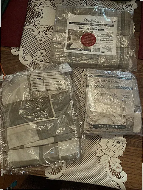 Park B Smith Pillow Shams (3) All Natural & Veg Dyed Standard Sz