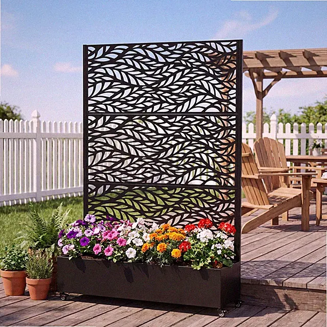 Raised Garden Bed with Wheels Trellis Planter Box for Climbing Plants Vegetables