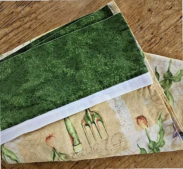Spring Garden Pillowcase, vegetables and flowers, standard size