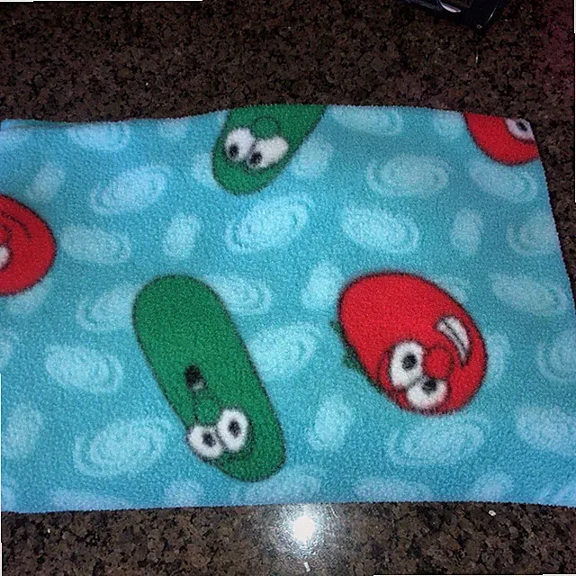 VEGGIE TALES Vintage Bob The Tomato And Larry The Cucumber Blanket 60”x42