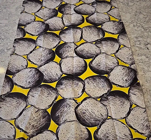 Vintage Yellow Black White Fruit Print Pillowcase Piece Fruits & Vegetables